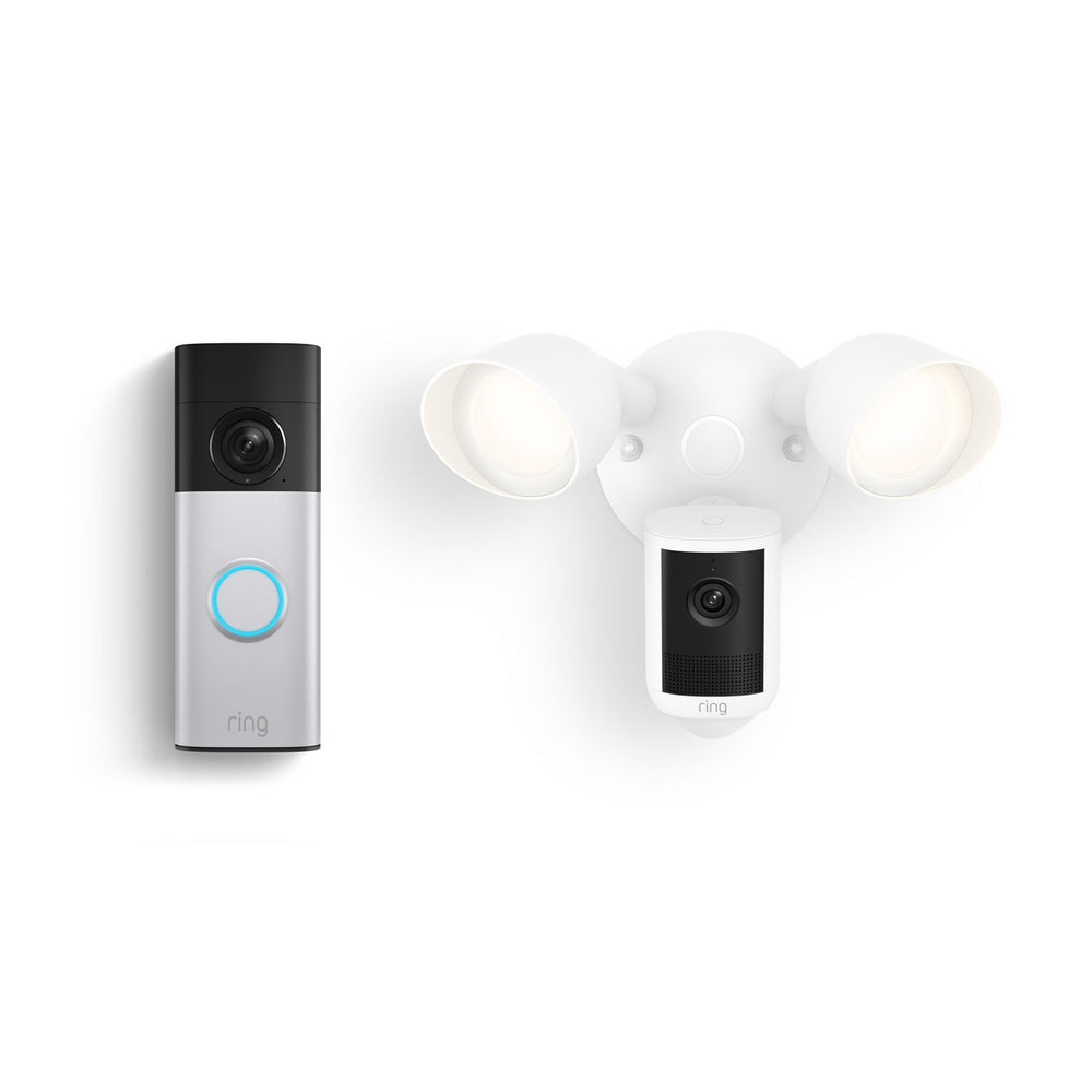 Battery Doorbell Plus (Newest Model) + Floodlight Cam, Wired (Newest Model)