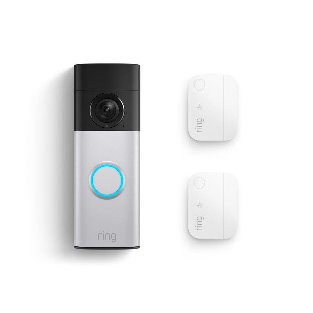 Battery Doorbell Plus (Newest Model) + 2-Pack Window & Door Sensor