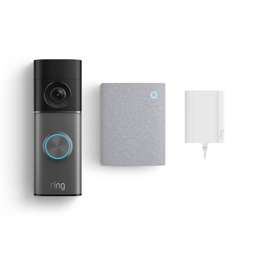 Sonnette vidéo Pro filaire nouvelle génération sur secteur + Chime 3e gén. (Wired Video Doorbell Pro newest gen with Plug-In adaptor + Chime 3rd Gen)